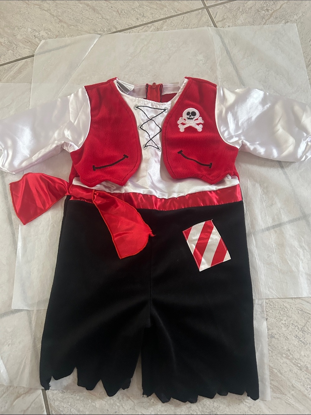 Koala Kids Red, White and Black Pirate Costume